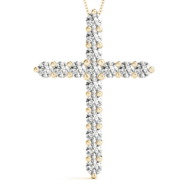 14K Yellow Gold 1 1/3 ct tw Fashion Diamond Pendant