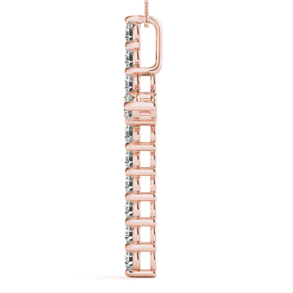 18K Rose Gold 1 1/3 ct tw Fashion Diamond Pendant