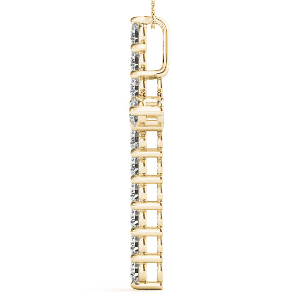 18K Yellow Gold 1 1/3 ct tw Fashion Diamond Pendant