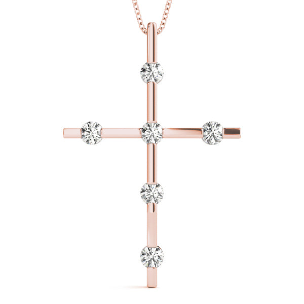 14K Rose Gold 1 ct tw Fashion Diamond Pendant