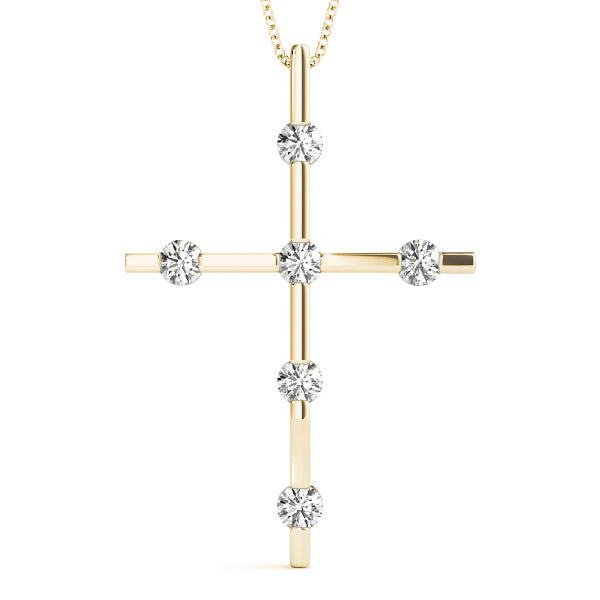 18K Yellow Gold 1 ct tw Fashion Diamond Pendant