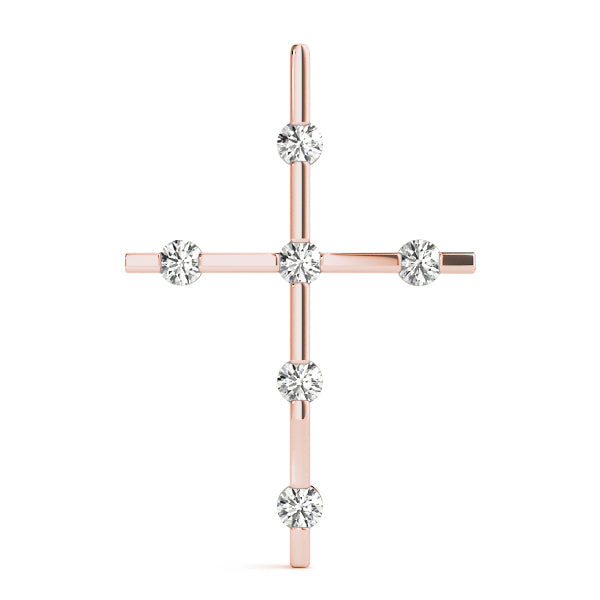 18K Rose Gold 1 ct tw Fashion Diamond Pendant
