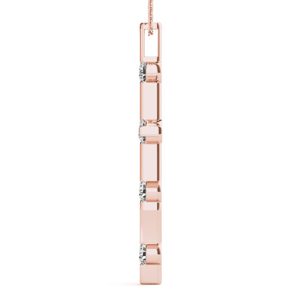 18K Rose Gold 1 ct tw Fashion Diamond Pendant