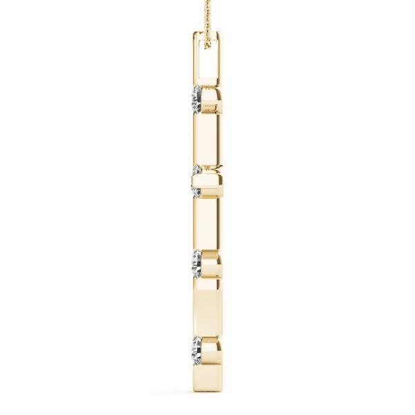 18K Yellow Gold 1 ct tw Fashion Diamond Pendant