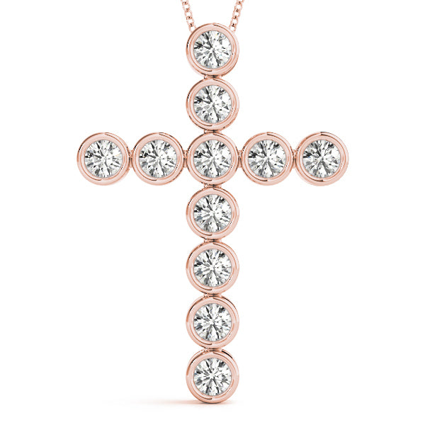 18K Rose Gold 1 ct tw Fashion Diamond Pendant