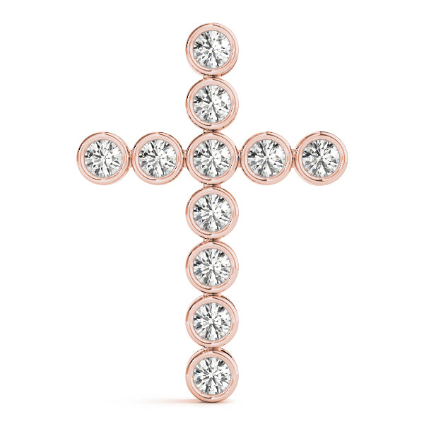 18K Rose Gold 1 ct tw Fashion Diamond Pendant