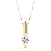 14K Yellow Gold 1/2 ct tw Solitaire Diamond Pendant