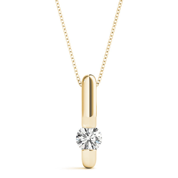14K Yellow Gold 1/2 ct tw Solitaire Diamond Pendant