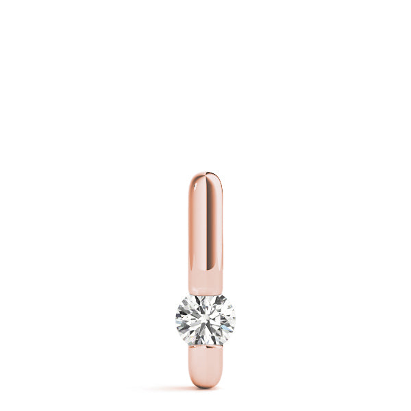 14K Rose Gold 1/2 ct tw Solitaire Diamond Pendant