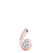 18K Rose Gold 1/2 ct tw Solitaire Diamond Pendant