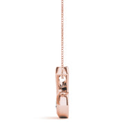 18K Rose Gold 1/2 ct tw Solitaire Diamond Pendant