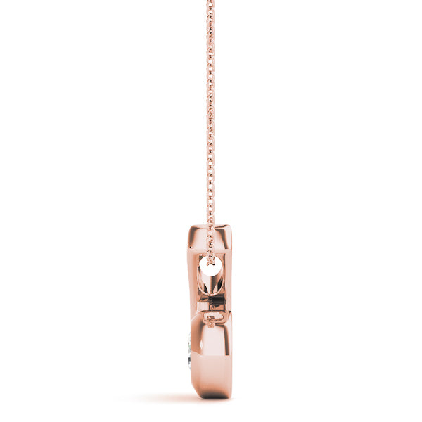 18K Rose Gold 1/2 ct tw Solitaire Diamond Pendant