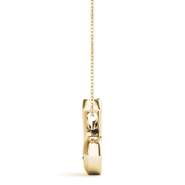 18K Yellow Gold 1/2 ct tw Solitaire Diamond Pendant