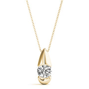 14K Yellow Gold 1/2 ct tw Solitaire Diamond Pendant