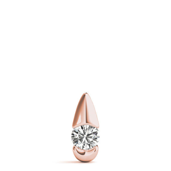 18K Rose Gold 1/2 ct tw Solitaire Diamond Pendant