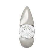 14K White Gold 1/2 ct tw Solitaire Diamond Pendant