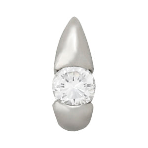 14K White Gold 1/2 ct tw Solitaire Diamond Pendant