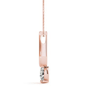 18K Rose Gold 1/2 ct tw Solitaire Diamond Pendant