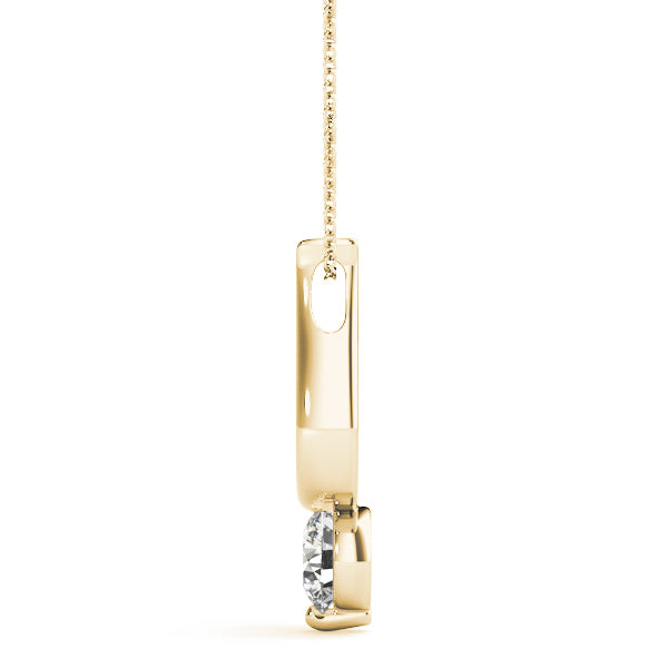 18K Yellow Gold 1/2 ct tw Solitaire Diamond Pendant