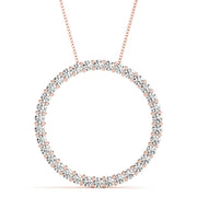 18K Rose Gold 1 ct tw Fashion Diamond Pendant