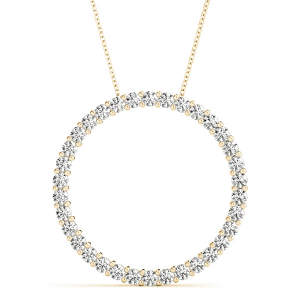18K Yellow Gold 1 ct tw Fashion Diamond Pendant