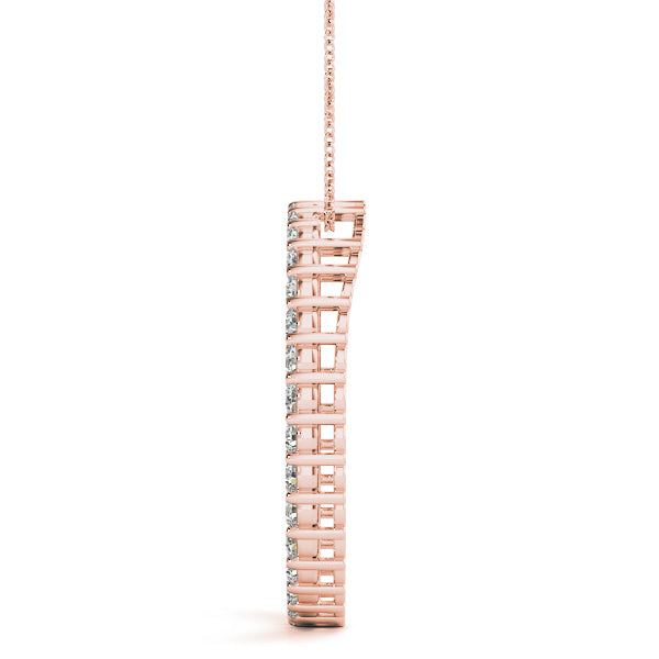 18K Rose Gold 1 ct tw Fashion Diamond Pendant