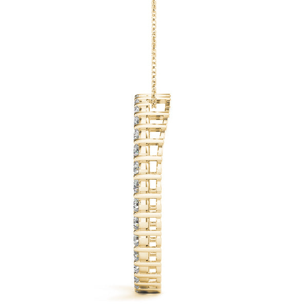18K Yellow Gold 1 ct tw Fashion Diamond Pendant