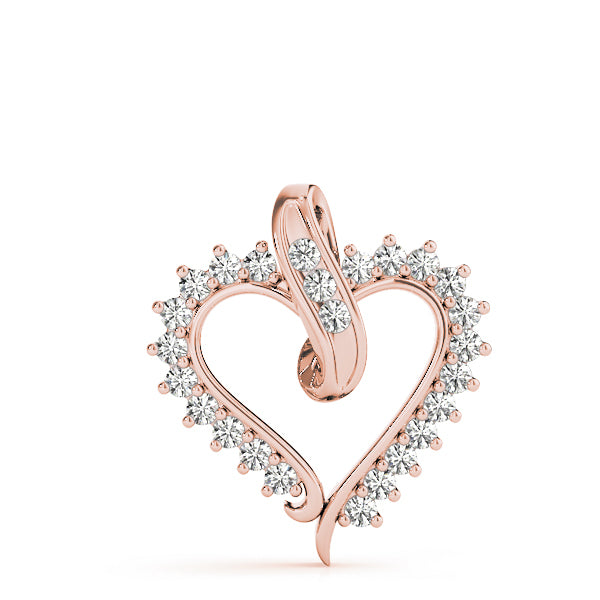 18K Rose Gold 1/2 ct tw Fashion Diamond Pendant
