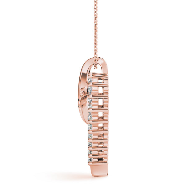 14K Rose Gold 1/2 ct tw Fashion Diamond Pendant