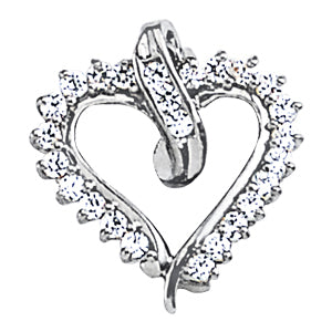 14K White Gold 1/2 ct tw Fashion Diamond Pendant