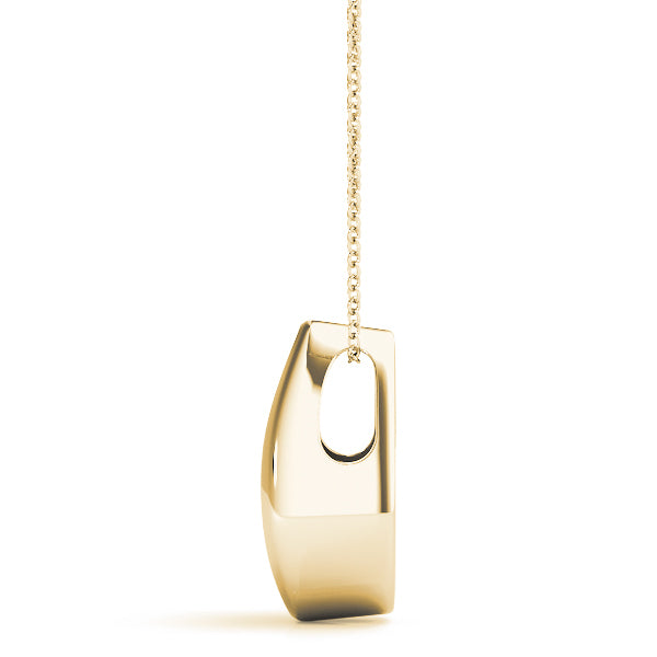 14K Yellow Gold 1 ct tw Three Stone Diamond Pendant