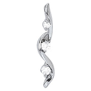 Platinum 1/2 ct tw Three Stone Diamond Pendant