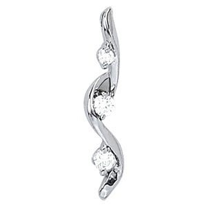Platinum 1/2 ct tw Three Stone Diamond Pendant