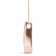 18K Rose Gold 1/2 ct tw Three Stone Diamond Pendant