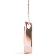 14K Rose Gold 1/2 ct tw Three Stone Diamond Pendant