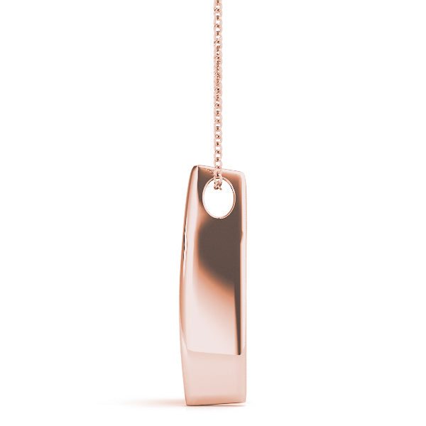 14K Rose Gold 1/2 ct tw Three Stone Diamond Pendant