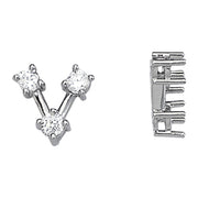 Platinum 1 ct tw Three Stone Diamond Pendant