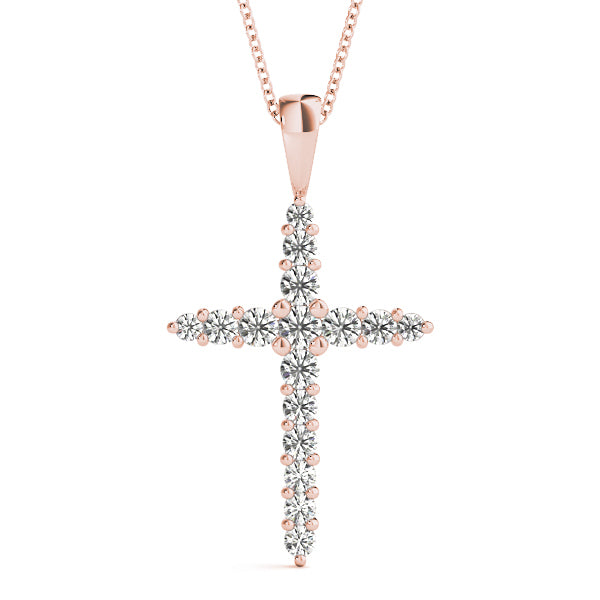 18K Rose Gold 1 ct tw Fashion Diamond Pendant