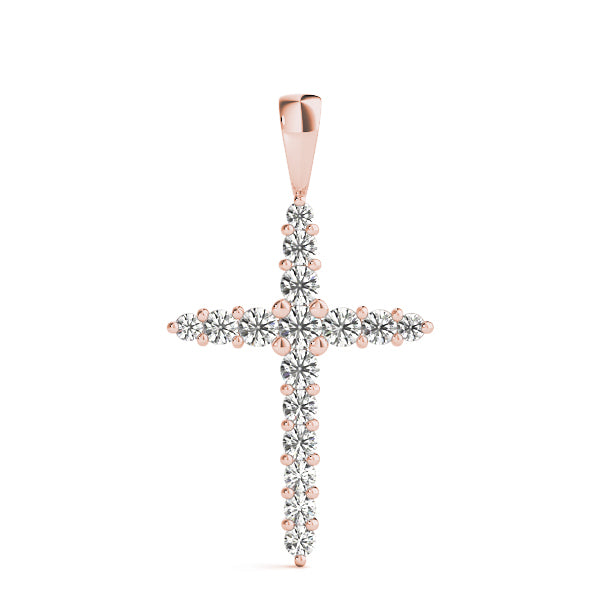 14K Rose Gold 1 ct tw Fashion Diamond Pendant