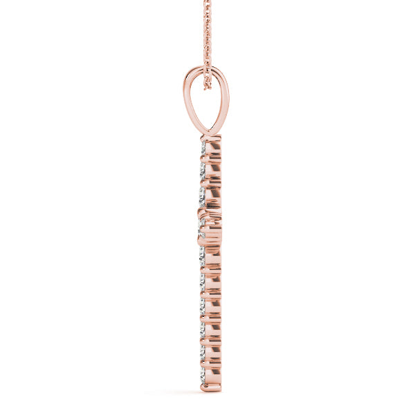 18K Rose Gold 1 ct tw Fashion Diamond Pendant