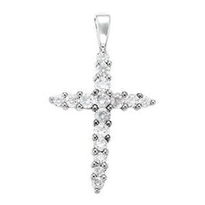 18K White Gold 1 ct tw Fashion Diamond Pendant