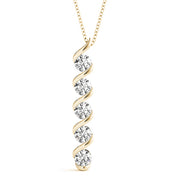18K Yellow Gold 1 ct tw Fashion Diamond Pendant