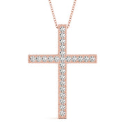 14K Rose Gold 1/4 ct tw Fashion Diamond Pendant