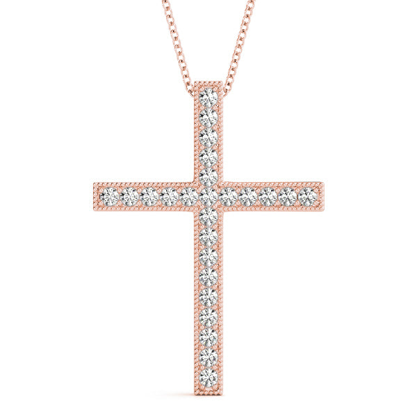14K Rose Gold 1/4 ct tw Fashion Diamond Pendant