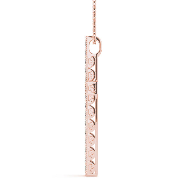 14K Rose Gold 1/4 ct tw Fashion Diamond Pendant
