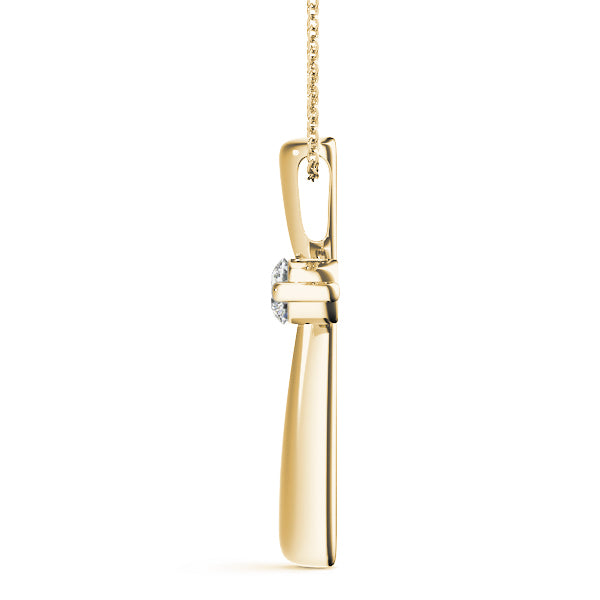 18K Yellow Gold 1/2 ct tw Fashion Diamond Pendant