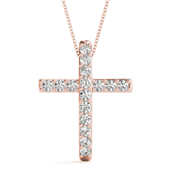 18K Rose Gold 1/2 ct tw Fashion Diamond Pendant