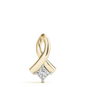 18K Yellow Gold 1/3 ct tw Solitaire Diamond Pendant