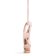 18K Rose Gold 1/3 ct tw Solitaire Diamond Pendant