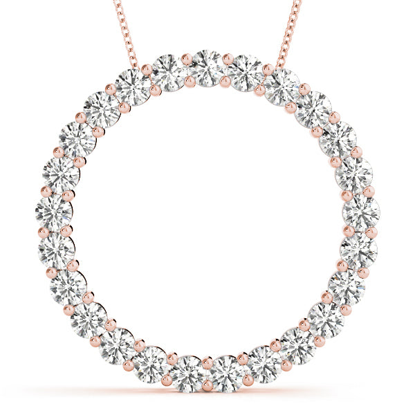 18K Rose Gold 1 1/2 ct tw Fashion Diamond Pendant